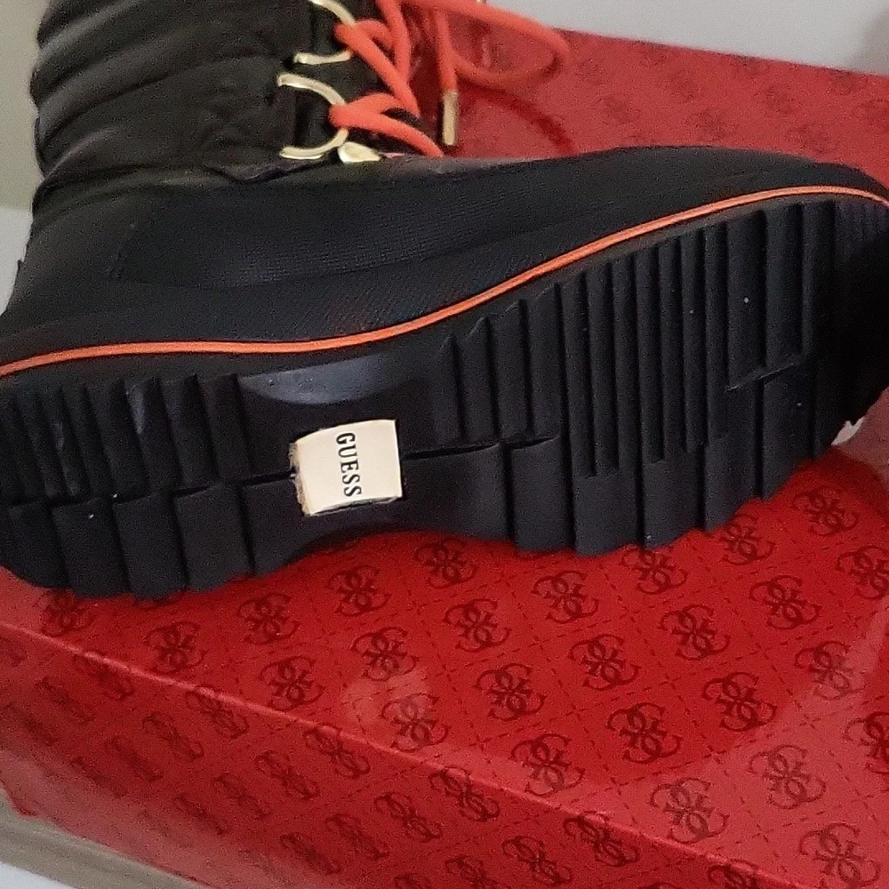 Guess Tall Winter Tie Up Boots - Picture 12 of 12